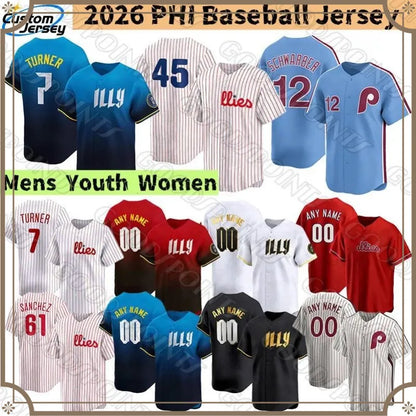 Philadephia Phillies Jersey Kyle Schwarber Trea Turner Zack Wheeler Cristopher S - SitterJersey.com