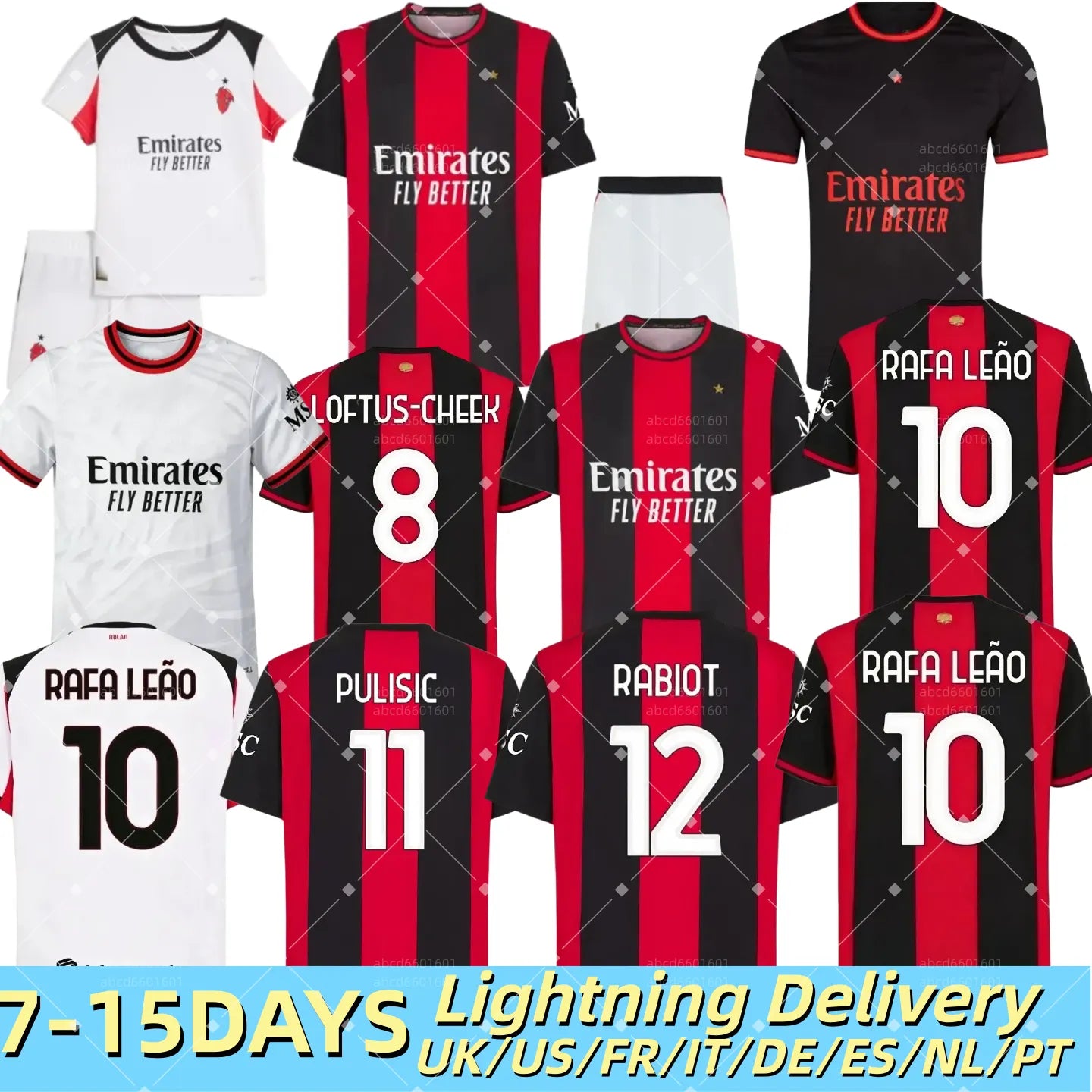 26 27 AC MilanLY MODRIC RAFA LEAO soccer jerseys football shirts REIJNDERS PULIS - SitterJersey.com