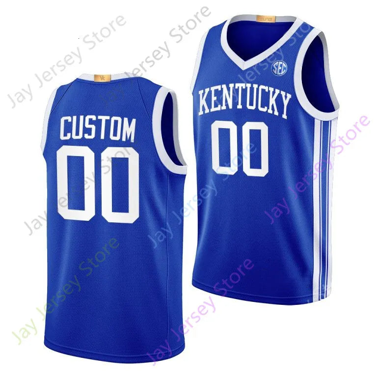 Kentucky Wildcat Basketball Jersey College 1 Denzel Aberdeen 00 Otega Oweh 5 Col - SitterJersey.com