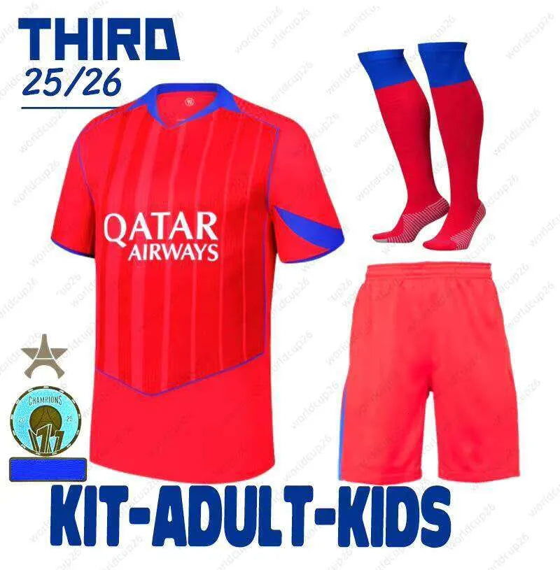 25/26 Season 1:1 Soccer Football Jersey Outdoor Sports Shirt Dembele Doue Kvarat - SitterJersey.com