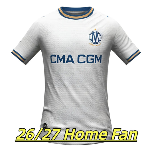 26 27 Maillot Marseille 2027 OM Monumentale Soccer Jerseys GREENWOOD RULLI BALER - SitterJersey.com