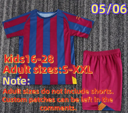 retro Barcelona jersey kids 92 95 98 99 03 04 15 16 17 RONALDINHO RIVALDO maillo - SitterJersey.com