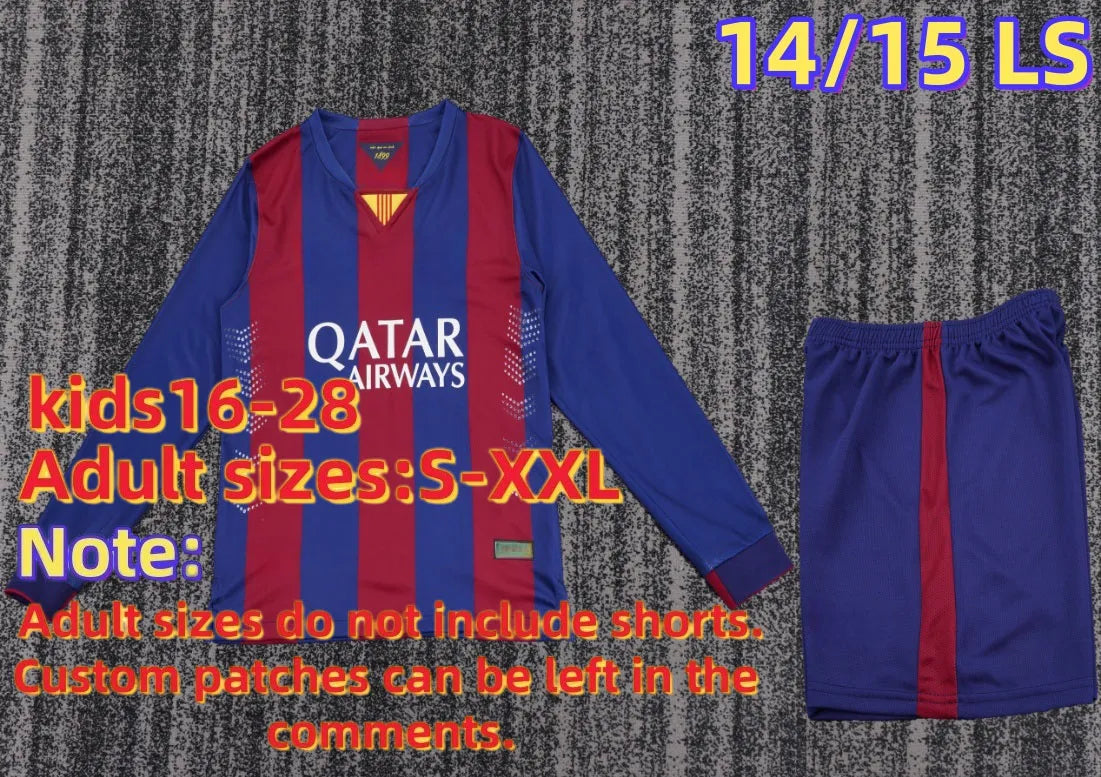 retro Barcelona jersey kids 92 95 98 99 03 04 15 16 17 RONALDINHO RIVALDO maillo - SitterJersey.com