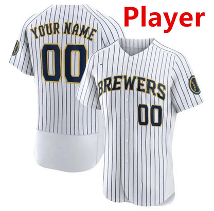 Custom 11 Jackson Chourio Christian 22 Yelich 10 Sal Frelick Jersey Luis Urias C - SitterJersey.com
