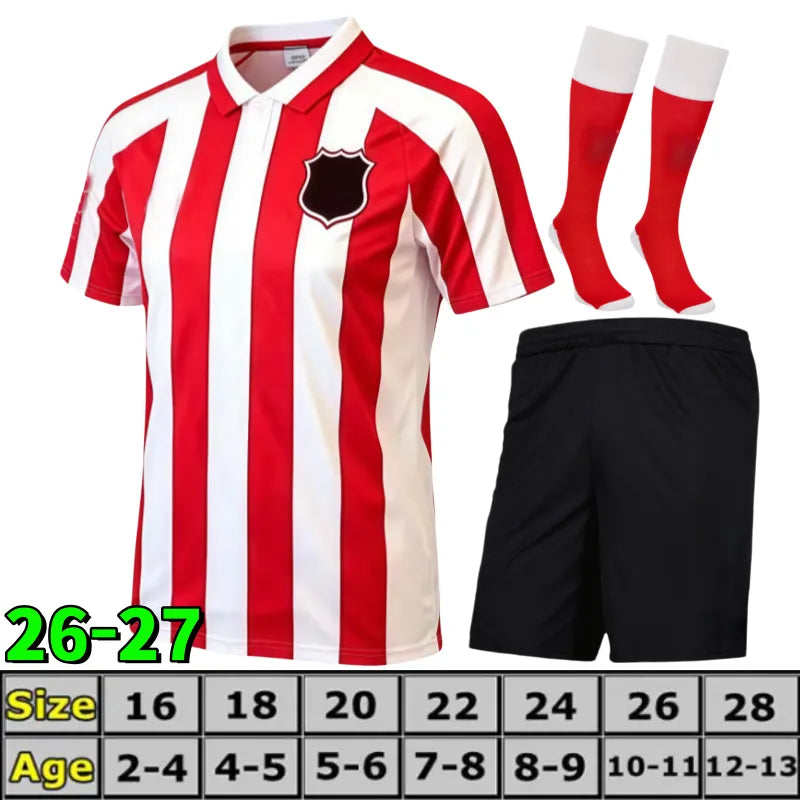 2026-27 sunderland Soccer JerseyS Home away third 25/26 RED BLACK KIDS s STEWART - SitterJersey.com