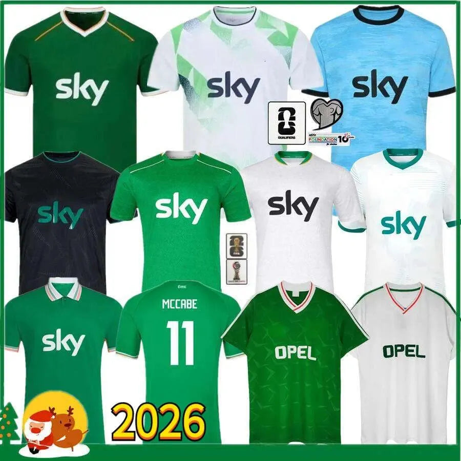 Ireland Soccer Jerseys Kit DOHERTY DUFFY St.Patrick's Day 2025 2026 Home Green W - SitterJersey.com
