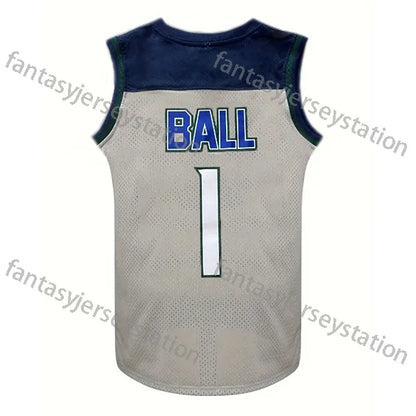 Men's Breathable Quick-Dry Polyester 1 BALL Basketball Jersey - Crew Neck Sports - SitterJersey.com