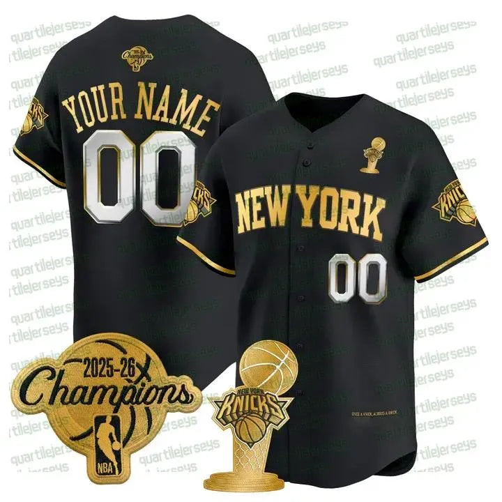 NewYork Knicks 2026 Final Champion Baseball Jersey Jalen Brunson Karl-Anthony To - SitterJersey.com
