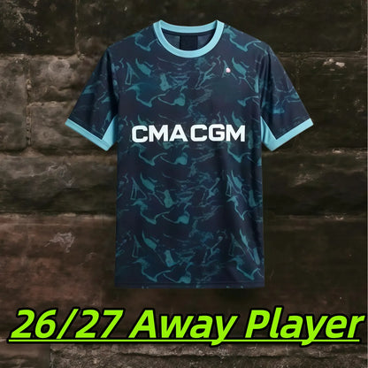 26 27 Maillot Marseille 2027 OM Monumentale Soccer Jerseys GREENWOOD RULLI BALER - SitterJersey.com