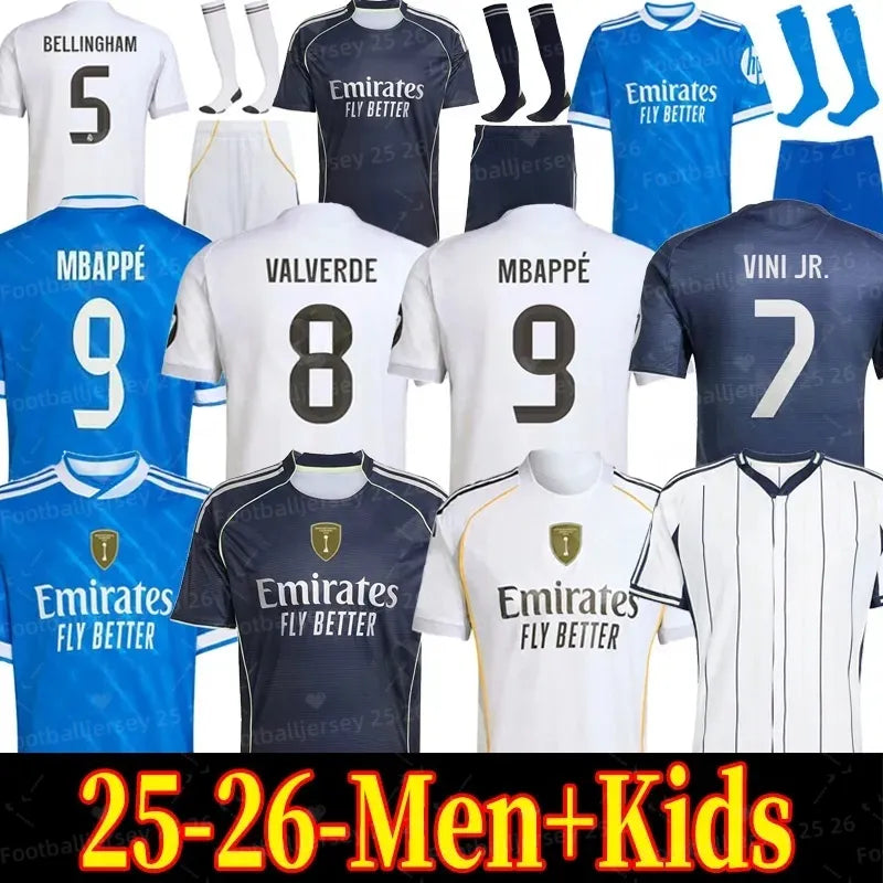 MBAPPE Soccer Jerseys BELLINGHAM chandal VINI JR Children Football Shirt Top Val - SitterJersey.com