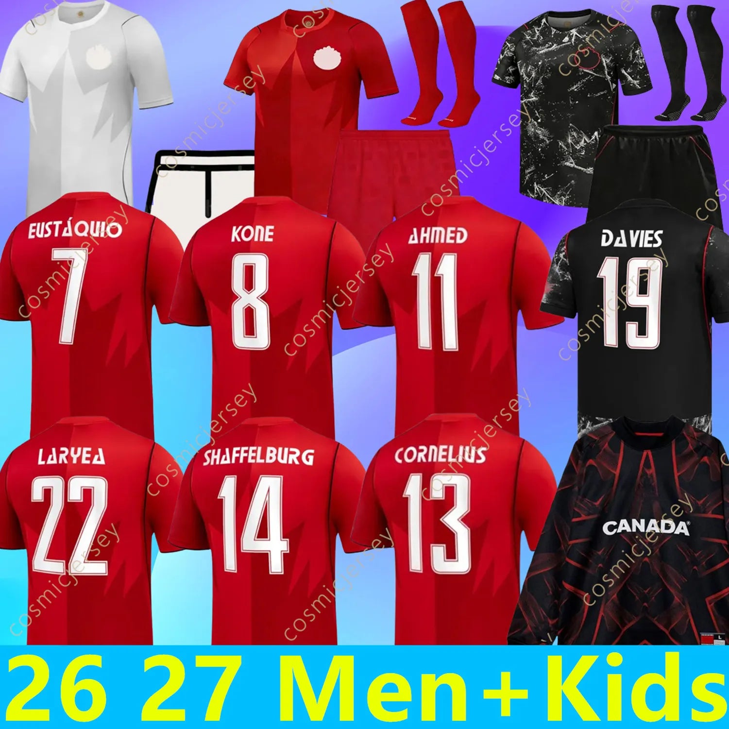 Canada Jersey 2026 World Cup Soccer Jerseys J DAVID DAVIES LARIN 26 27 CAVALLINI - SitterJersey.com