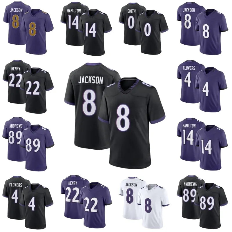 Derrick Henry Lamar Jackson Roquan Smith Zay Hamilton Mark Andrews Wiggins Lewis - SitterJersey.com