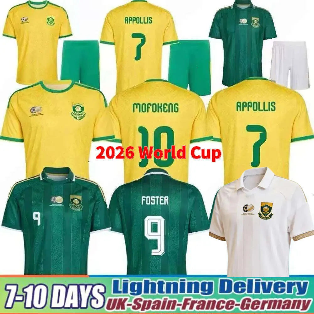 South Africa Football Shirt 2026 World Cup Home Kit FOSTER 26 27 Soccer Jersey A - SitterJersey.com