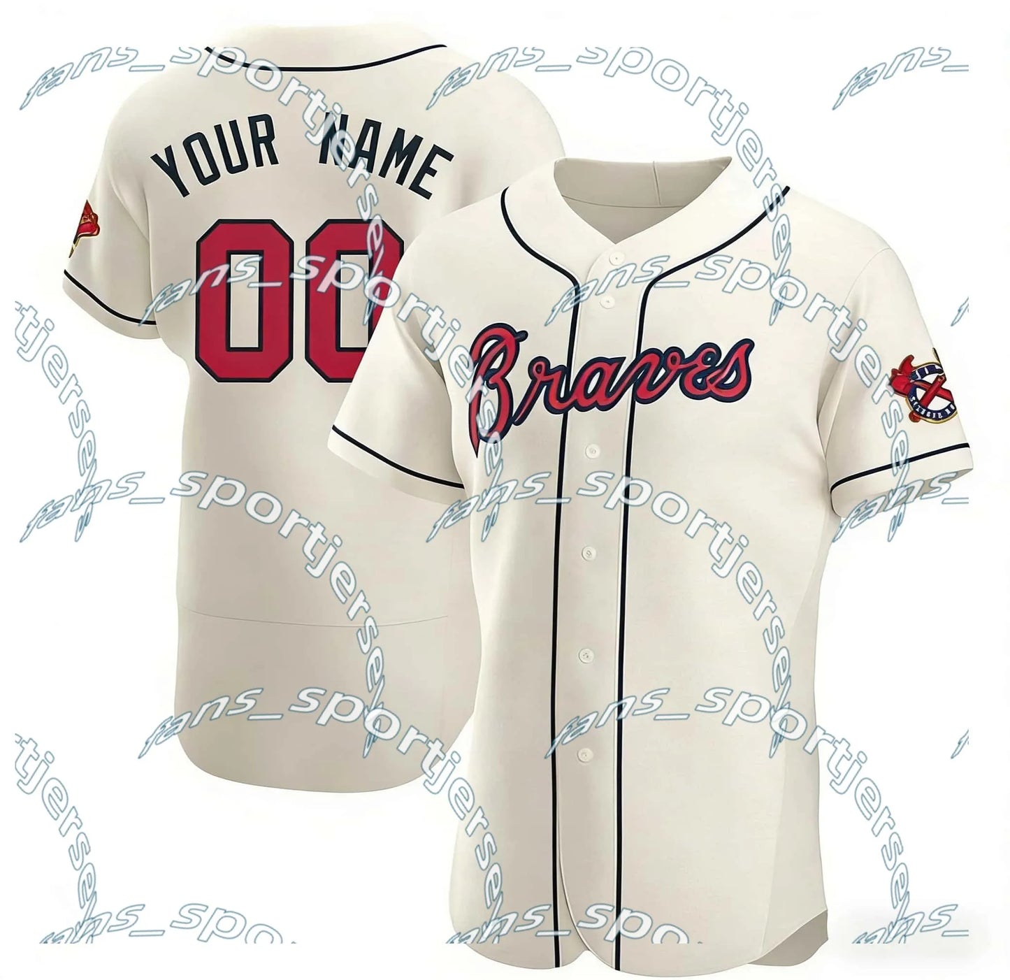 AtlantaBraves USA 250 Fourth of July Stadium Jersey Ronald Acuna Jr. Austin Rile - SitterJersey.com