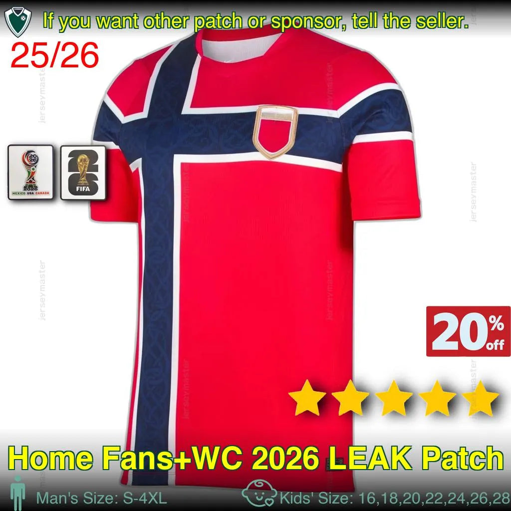 2026 Norway HAALAND 2026 World Cup soccer jerseys SORLOTH NUSA AASGAARD HORN MYH - SitterJersey.com