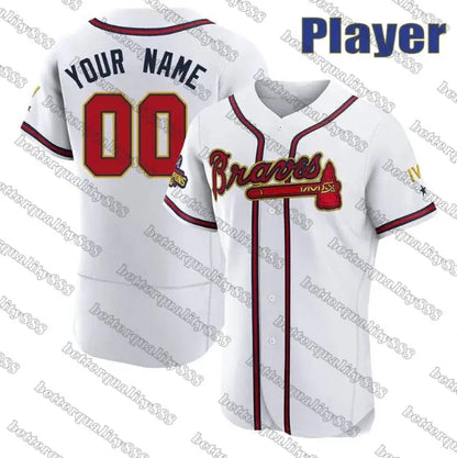 All-Star USA250 250th Ronald Acuna Jr. Braves Baseball Jersey 1 Ozzie Albies Spe - SitterJersey.com