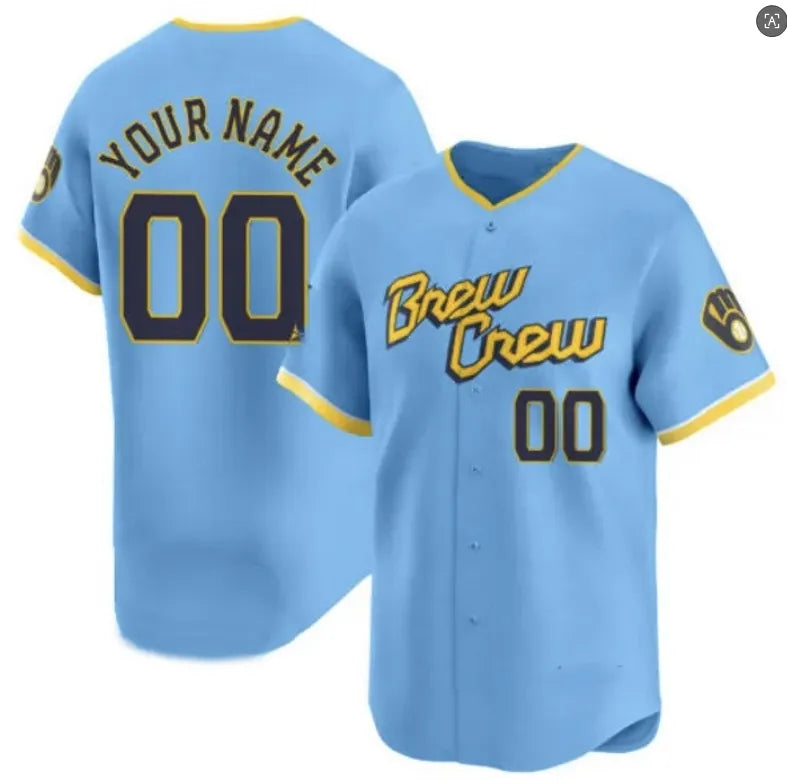 Custom 11 Jackson Chourio Christian 22 Yelich 10 Sal Frelick Jersey Luis Urias C - SitterJersey.com