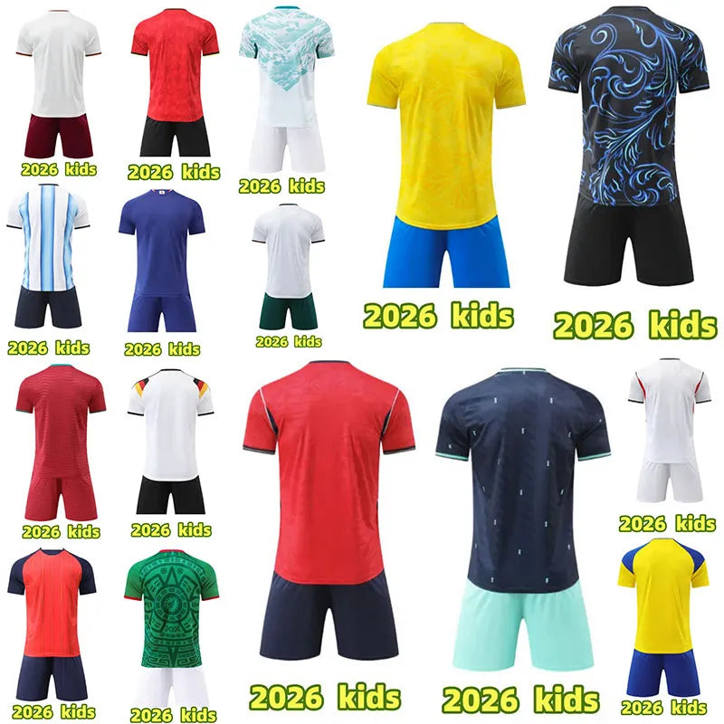 Mexico 2026 World Cup RAUL CHICHARITO Soccer Jersey 26 27 H LOZANO Kids Kit Foot - SitterJersey.com