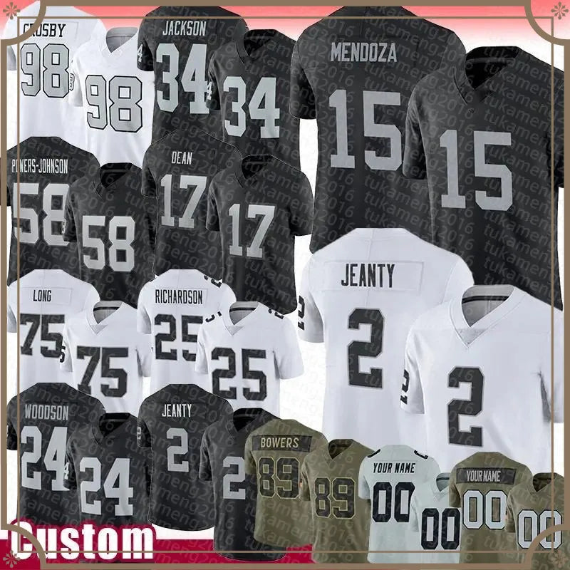 Fernando Mendoza Ashton Jeanty Football Jerseys Maxx Crosby Brock Bowers Bo Jack - SitterJersey.com