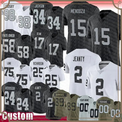 Fernando Mendoza Ashton Jeanty Football Jerseys Maxx Crosby Brock Bowers Bo Jack - SitterJersey.com
