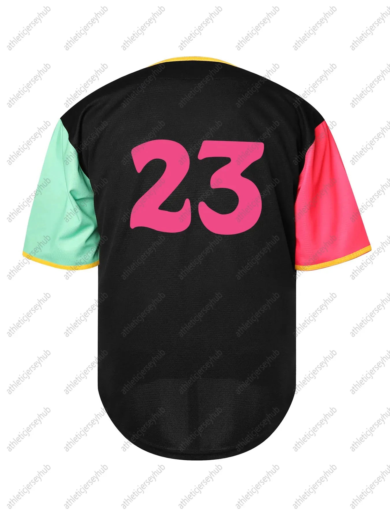 Vintage Sports Baseball Jersey Shirt - Polyester 100%, V-Neck, Embroidered Numbe - SitterJersey.com