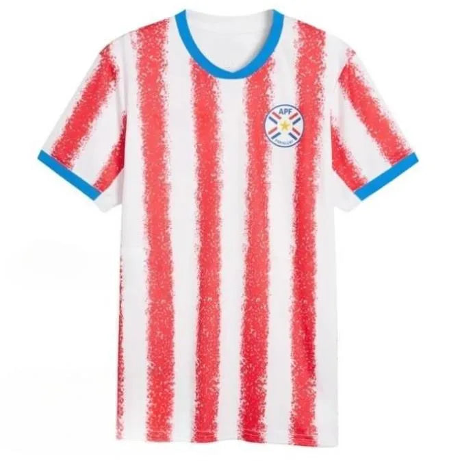 2026 Paraguay Mens Soccer Jerseys M. ALMIRON M. VILLASANTI J. ALONSO ENCISO Home - SitterJersey.com