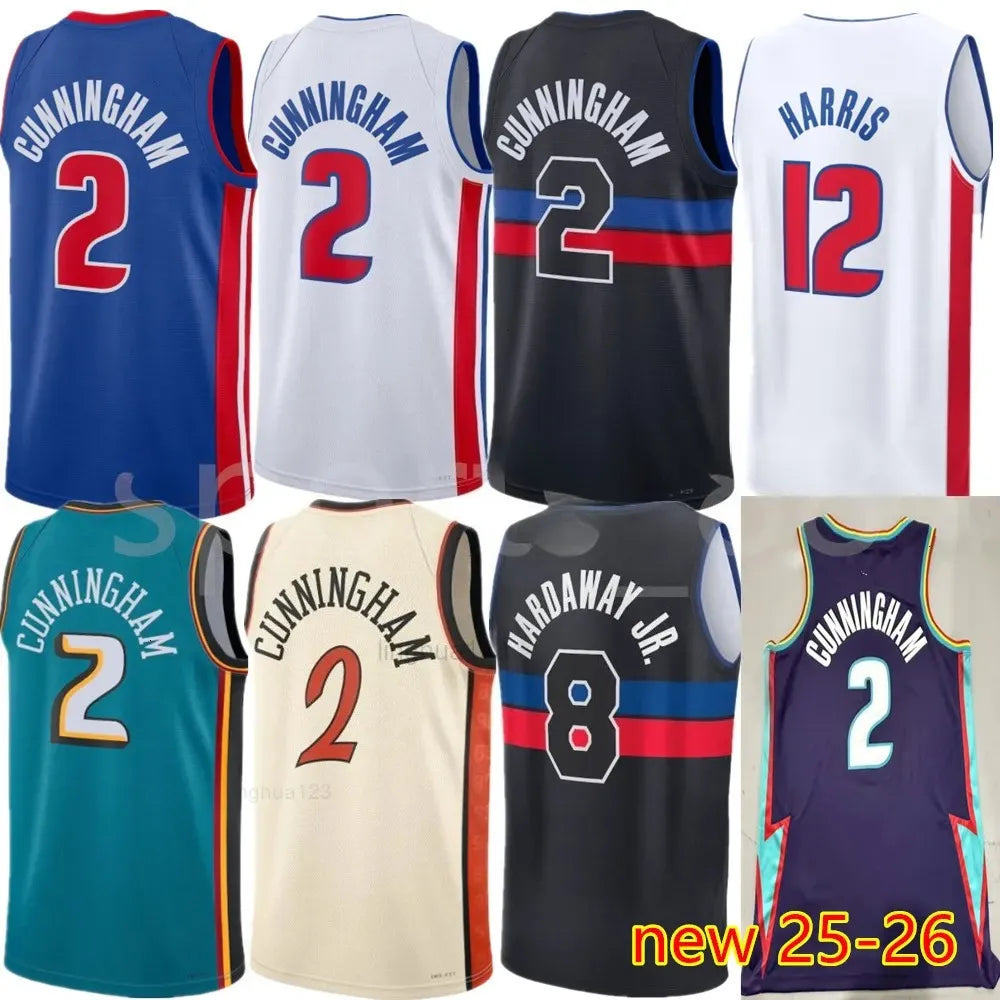 Cade Cunningham Basketball Jerseys Piston Jaden Ivey Jalen Duren Ausar Thompson  - SitterJersey.com