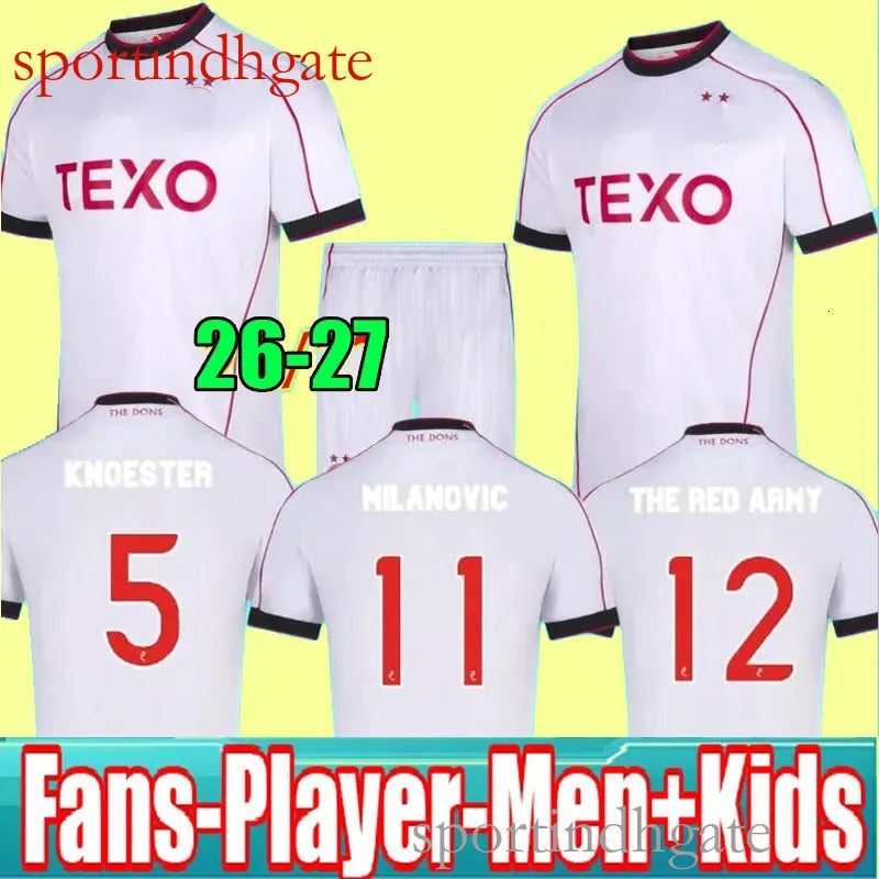 S-4XL 26 27 Aberdeen FC football shirt 2026 2027 Soccer Jerseys men Home Kit MIO - SitterJersey.com