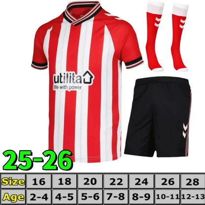 2026-27 sunderland Soccer JerseyS Home away third 25/26 RED BLACK KIDS s STEWART - SitterJersey.com