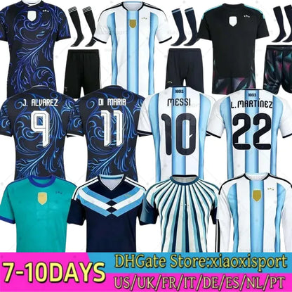 UK local ArgentinaS World Cup soccer Jerseys 26 27 MARADONA J. ALVAREZ FC Men Ki - SitterJersey.com