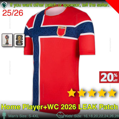 2026 Norway HAALAND 2026 World Cup soccer jerseys SORLOTH NUSA AASGAARD HORN MYH - SitterJersey.com