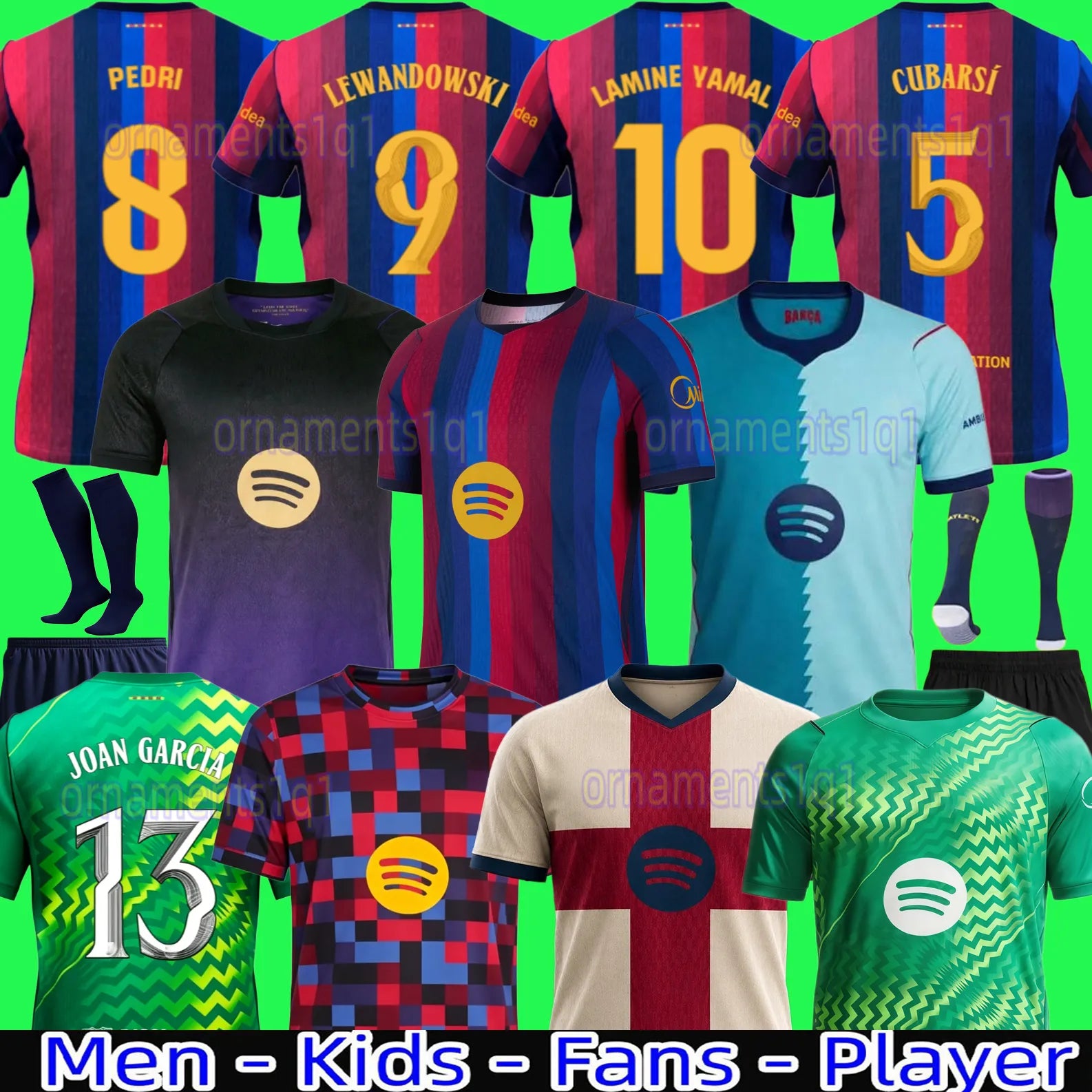 25 26 27 LAMINE YAMAL Lewandowski Soccer Jerseys Raphinha FERRAN 2025 2026 2027  - SitterJersey.com
