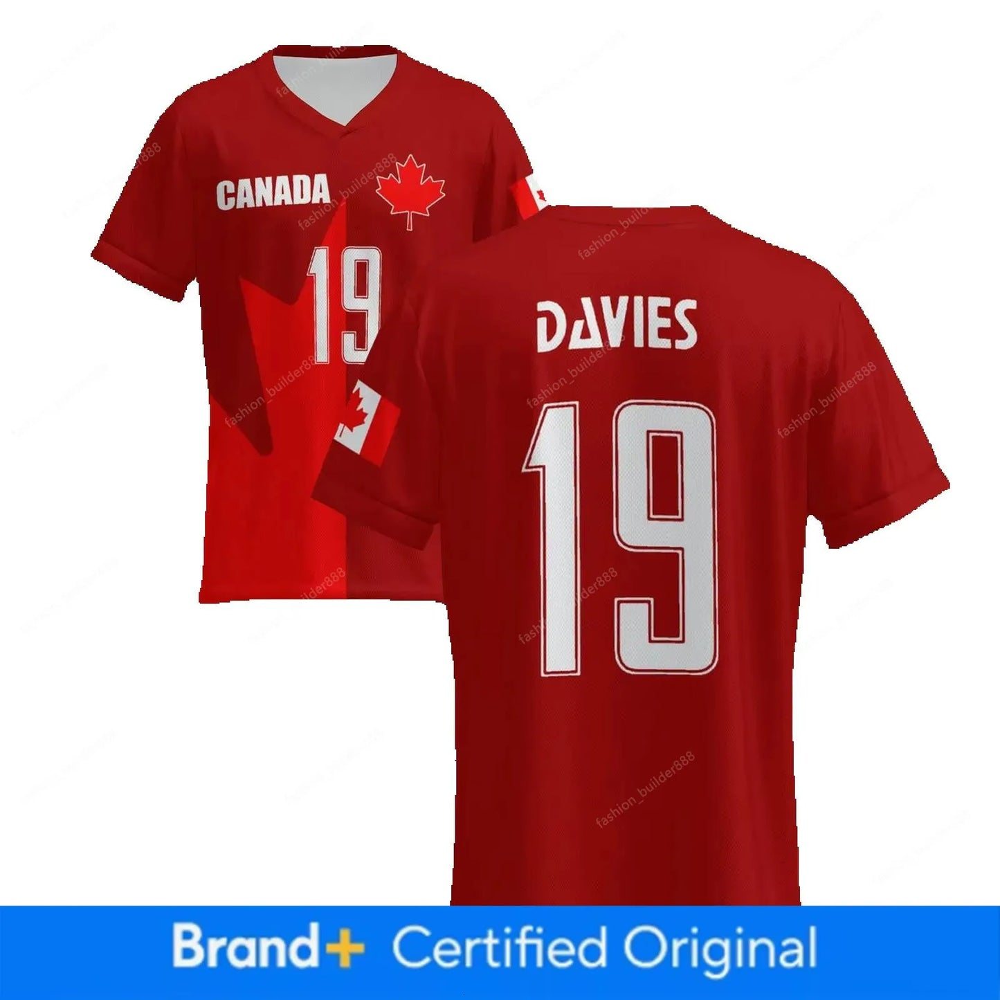 Canada Jersey Alphonso Davies NO 19 World Cup 2026 Canadian National Team Sports - SitterJersey.com