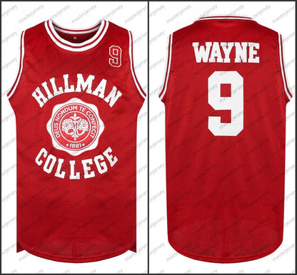 #9 WAYNE Men's Basketball Jersey Sweatshirt - Embroidered Movie Mesh Sleeveless  - SitterJersey.com