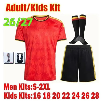 2026 Belgium World Cup Soccer Jerseys DE BRUYNE R. LUKAKU E. HAZARD 25 26 MERTEN - SitterJersey.com