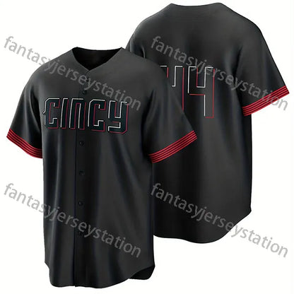 Men's #5 Embroidered Baseball Bench Jersey - V-Neck, Short Sleeve, Polyester Spo - SitterJersey.com