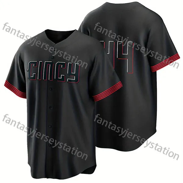 Men's #5 Embroidered Baseball Bench Jersey - V-Neck, Short Sleeve, Polyester Spo - SitterJersey.com