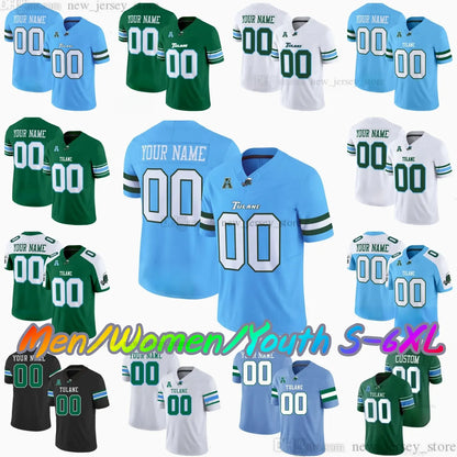 #28 GREEN Men's Comfy V-Neck Football Jerseys Mesh Embroidery For Training And C - SitterJersey.com