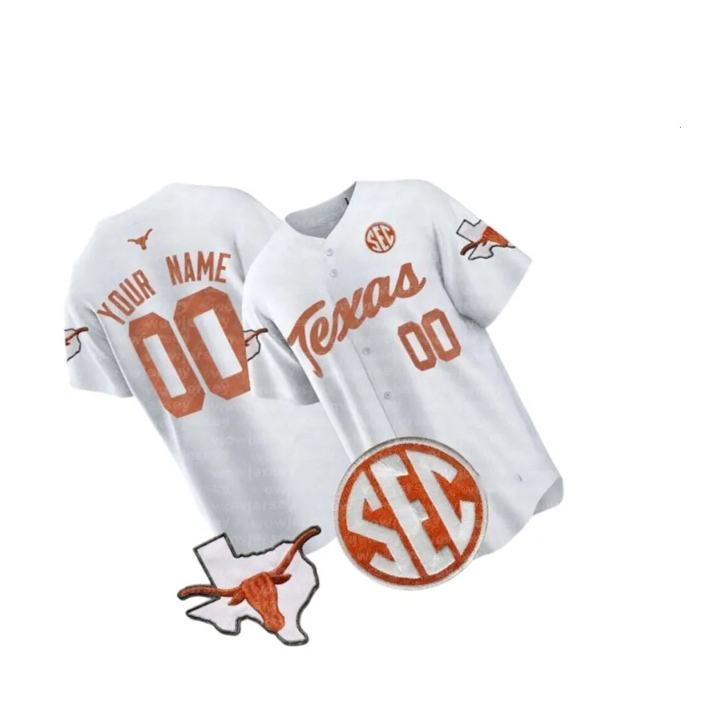 Texas Longhorns Baseball Jerseys Luke Harrison Cal Higgins Max Grubbs Connor McC - SitterJersey.com