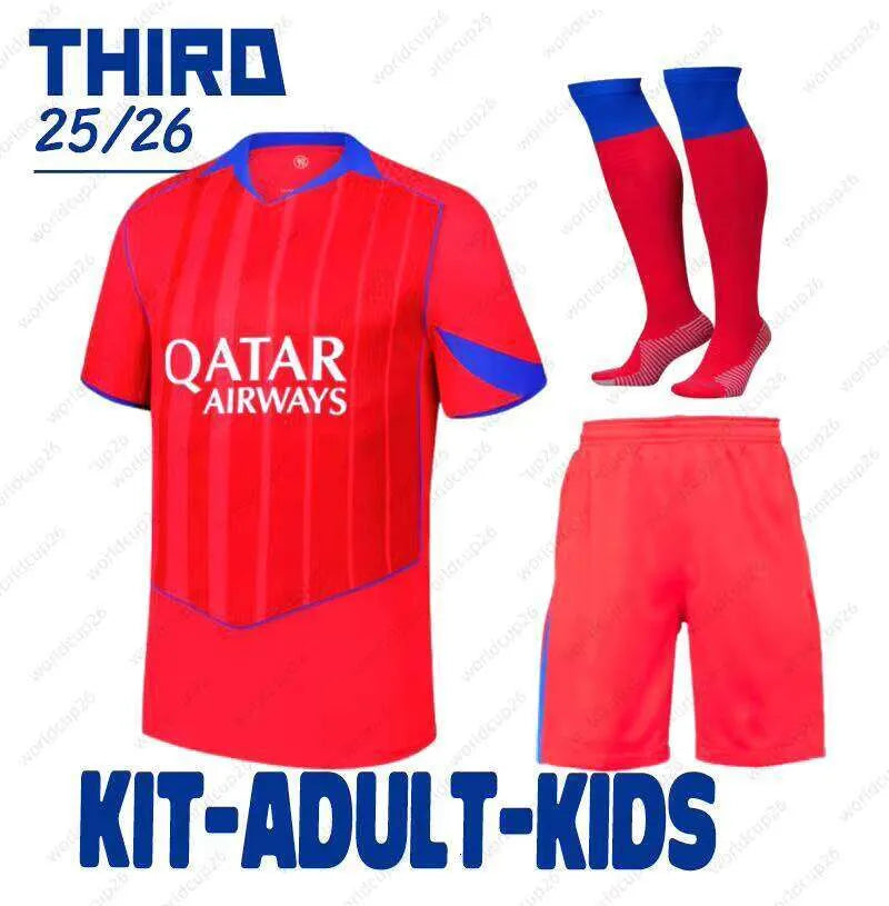 25/26 Season 1:1 Soccer Football Jersey Outdoor Sports Shirt Dembele Doue Kvarat - SitterJersey.com