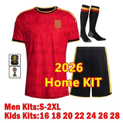 Belgium Jersey 2026 World Cup Soccer Jerseys DE BRUYNE R. LUKAKU E. HAZARD MERTE - SitterJersey.com