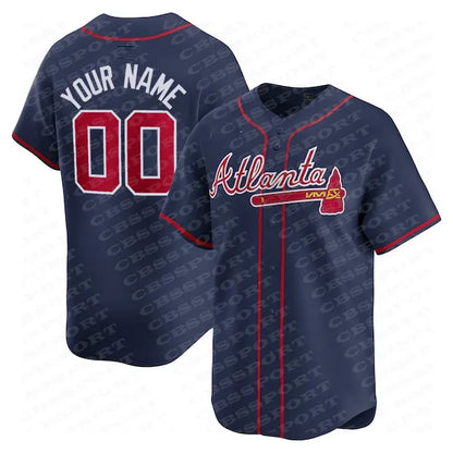 AtlantaBraves USA 250 Fourth of July Stadium Jersey Ronald Acuna Jr. Austin Rile - SitterJersey.com