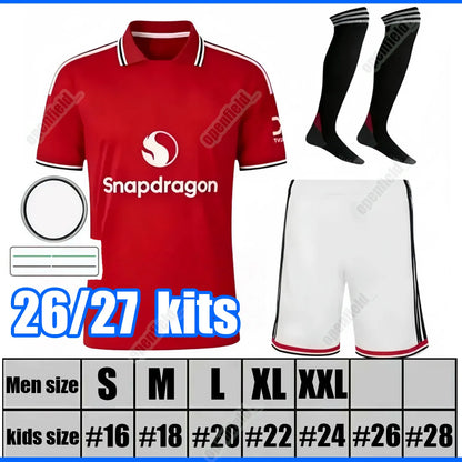 Manchester Uniteed 26 27 Jerseys CUNHA SESKO MARTINEZ MBEUMO football shirt B. F - SitterJersey.com