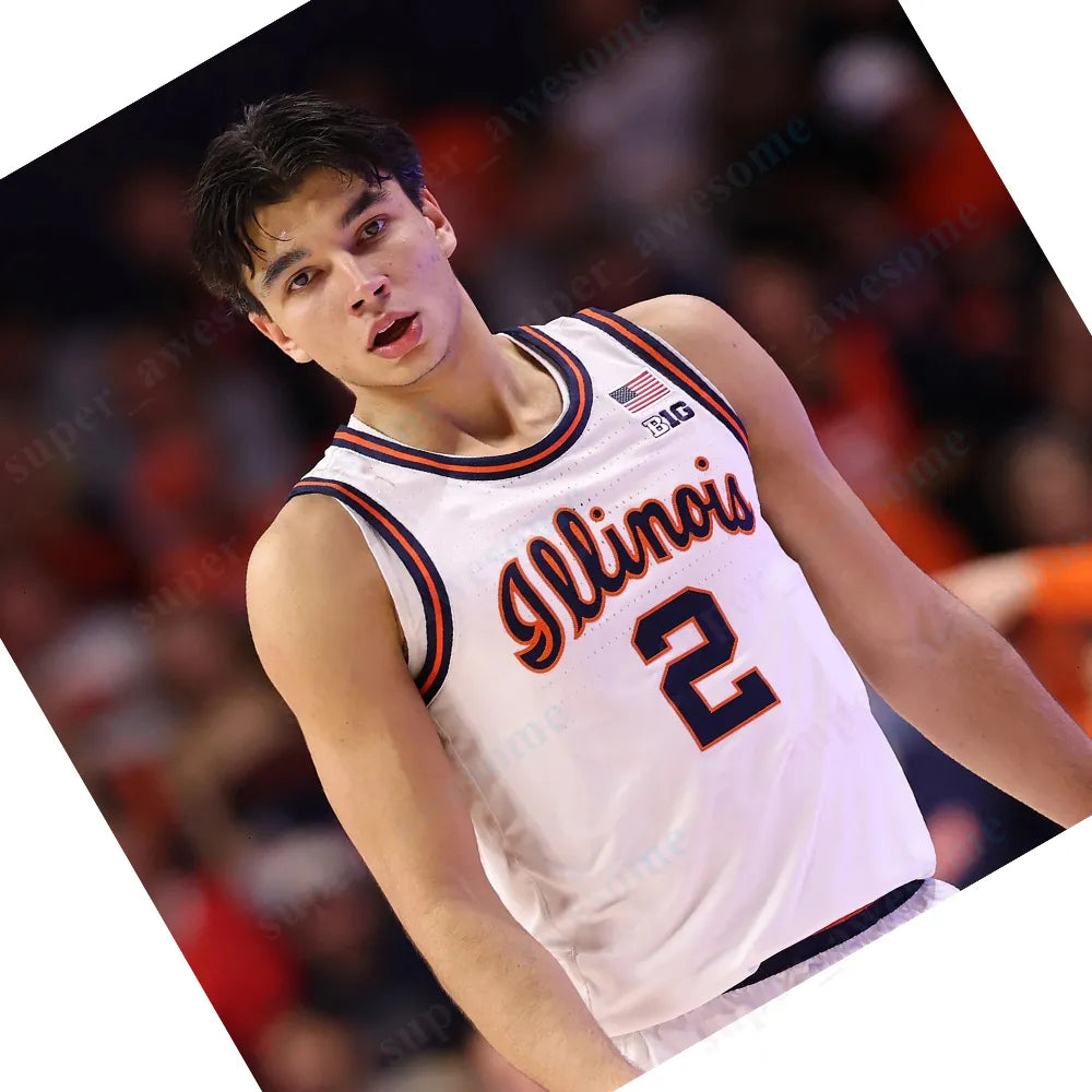 2 Andrej Stojakovic Illinois Fighting Illini Basketball Jersey Tomislav Ivisic K - SitterJersey.com