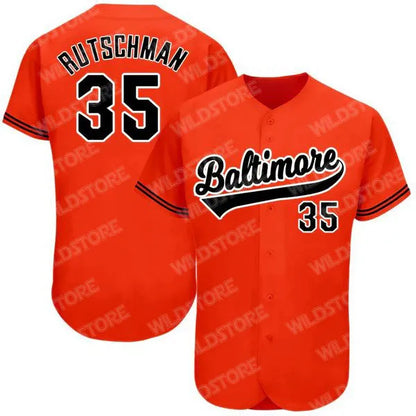 Orange Baltimo Re Baseball Jerseys Men's Sewing Embroidery High Quality In Stock - SitterJersey.com