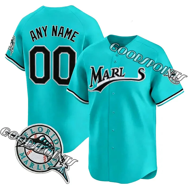 Miamis Marlins Jersey Eury Perez Sandy Alcantara Agustin Ramirez Fairbanks jerse - SitterJersey.com