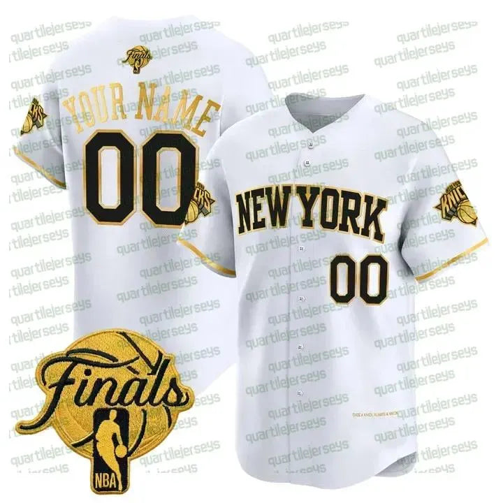 NewYork Knicks 2026 Final Champion Baseball Jersey Jalen Brunson Karl-Anthony To - SitterJersey.com