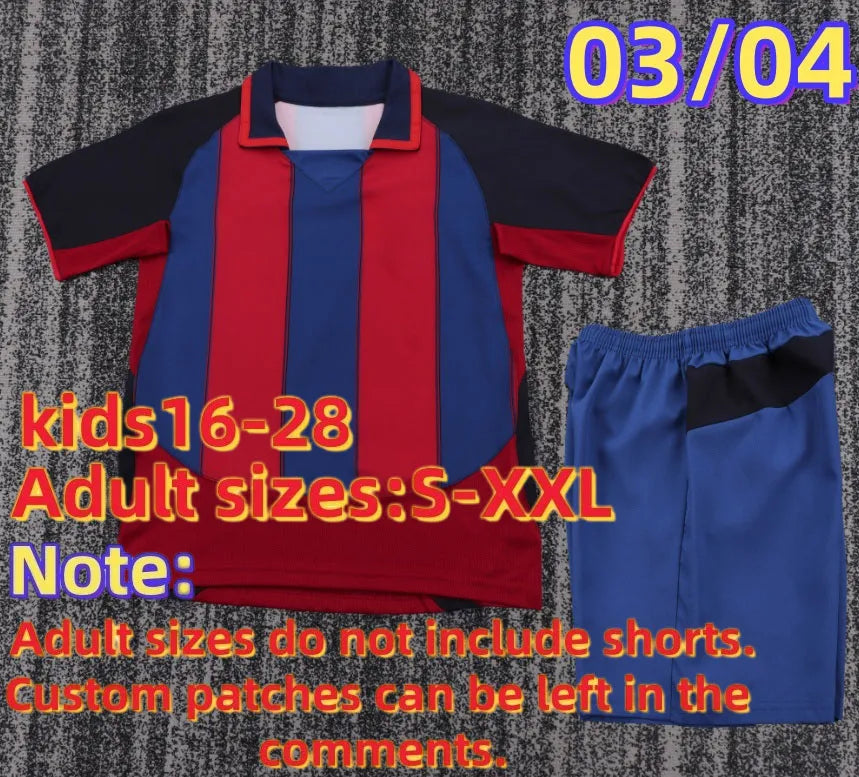 retro Barcelona jersey kids 92 95 98 99 03 04 15 16 17 RONALDINHO RIVALDO maillo - SitterJersey.com