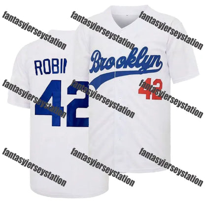 #17 Blue Men's Shohei Relaxed Ohtani 42 Robinson Fit Embroidered V-Neck Button U - SitterJersey.com