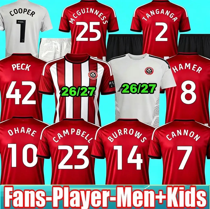 S-4XL 26 27 sheffield uniteds soccer jerseys men kids kit football shirts 2026 2 - SitterJersey.com